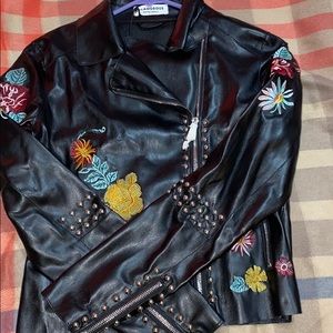 NWT LEATHER BIKER JACKET